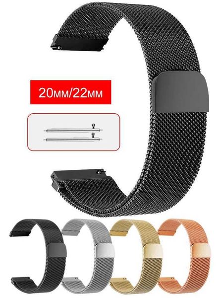 Sehen Sie Bänder 20mm-Riemen an, die für Amazfit GTS 4/3/2E/Mini/Stratos 3/2 Metallmagnetring 22mm Uhr Bracelet Amazfit GTR 4/3/Pro/2E/PIP U-S Lite 240424