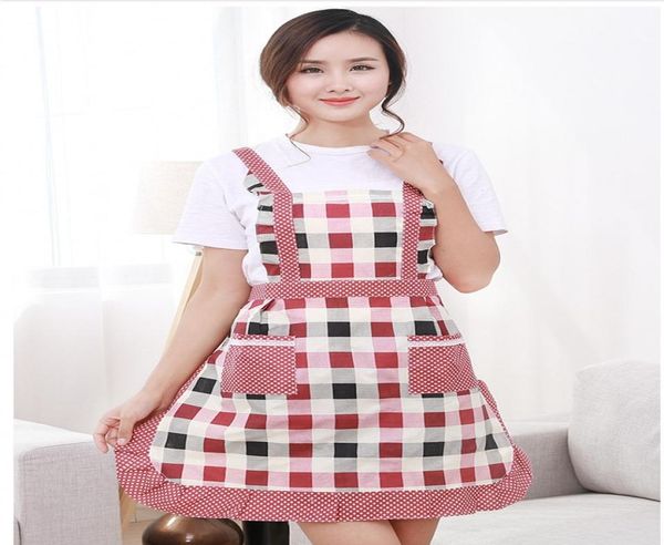 Mulheres aventais com bolso cozinheira travessa de cozinha floral restaurante Princesa Avental Poliéster Gardengten Clothes Bib com Pock3301738