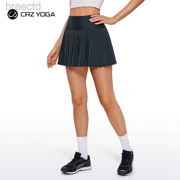 Shorts attivi Skirt da tennis pieghettate da donna con tasche Skorts casual in vita alta una linea da golf allenamento di golf comode pantaloncini da golf d240426