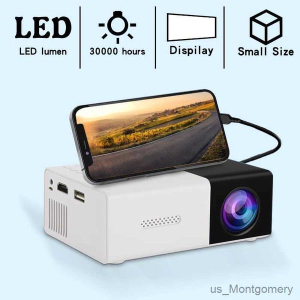 Проекторы YG300 Mobile Computer Portable Projector 150ansi Поддержите HDMI Проектор высокой четкости может быть подключен к мобильному телефону