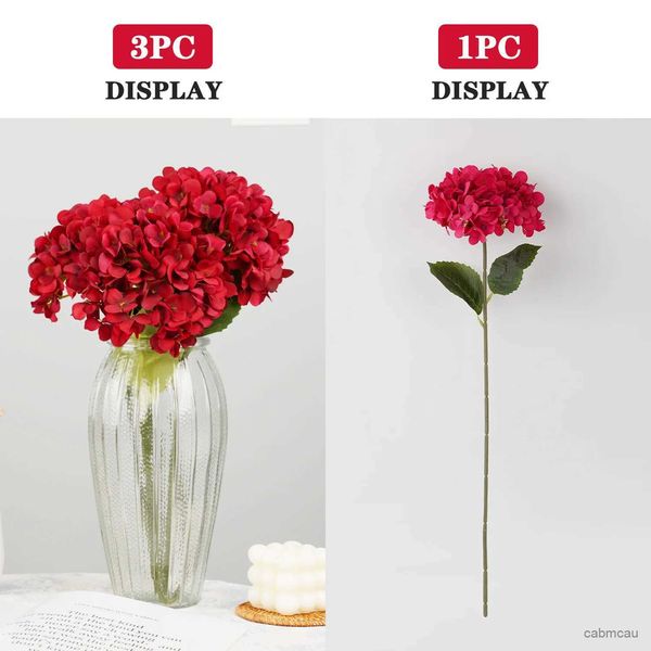 Flores secas 1 Bouquet Artificial Silk Peony Hydrangea Flor Home Party Wedding Birthday Year Ano Novo Decoração Floral do Dia dos Namorados