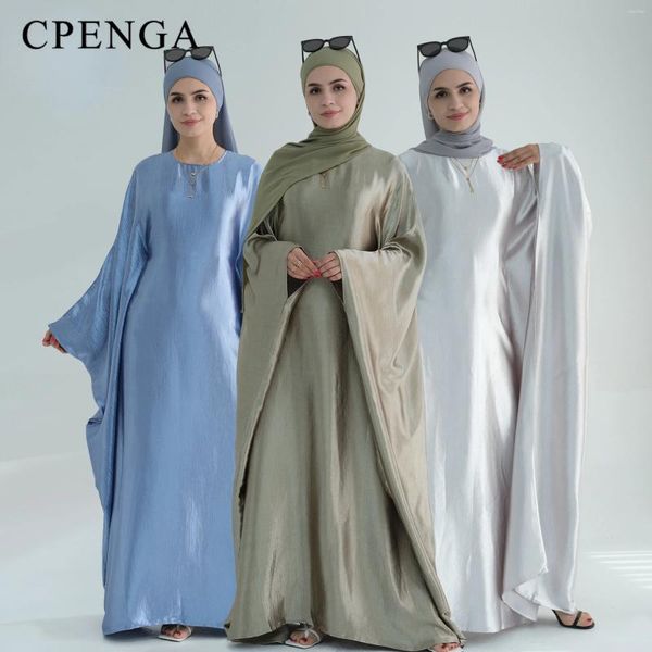 Abbigliamento etnico 2024 Eid Donne musulmane Dubai Hijab Abaya Dress Party jalabiya TUSTA LUNGA LUNGA TOGE ELEGANTE MODEST ABITÀ MODEST