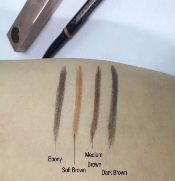 Yeni mükemmel su geçirmez uzun ömürlü eyeliner kaş göz kaş kalem fırça makyajı 12 PCSLOT7145983