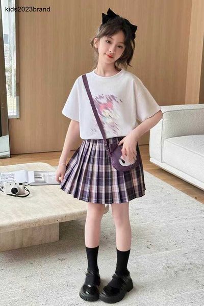 Nuova Princess Dress Kids SuitSuits Designer Designer Abiti per bambini Taglia 120-160 cm T-shirt stampata e pantaloni rivestiti a pantaloni 24pril