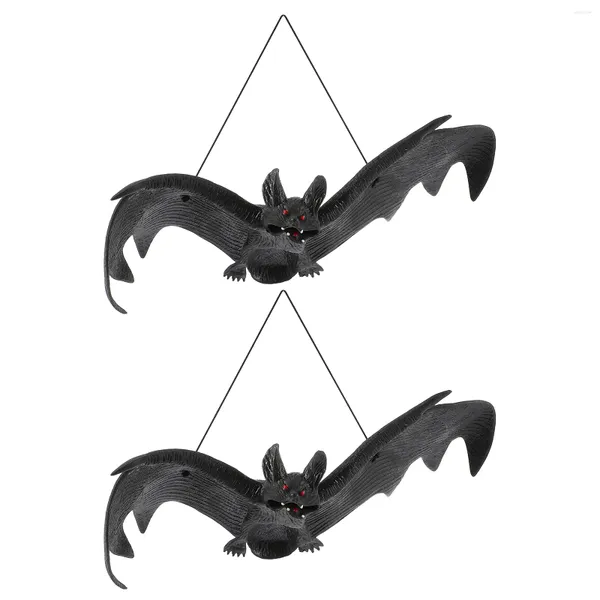 Figurine decorative 2 pezzi Pocentro di retrovisore Simulazione Simulazione di gomma BAT PATTURA DI HALLOWEEN DECORE PRANK PROPT