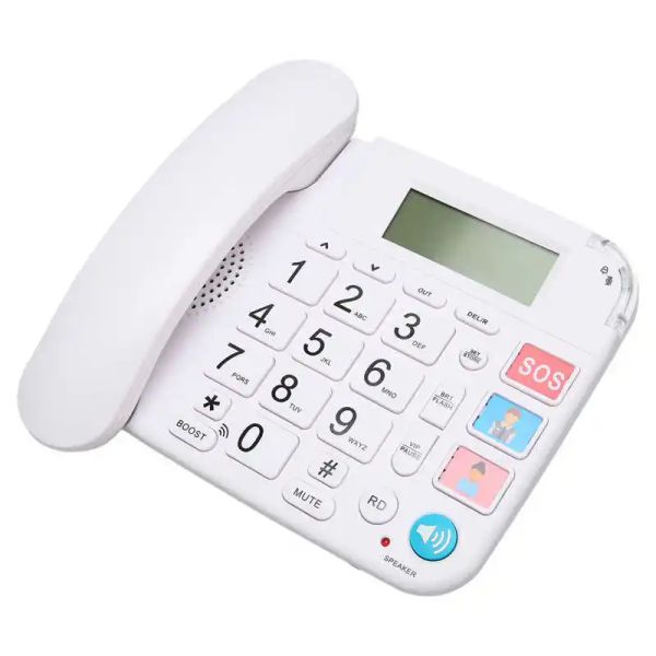 Zubehör Home Corded Phone LCD Display Klingelton Volumenanpassung Big Button Festnetz mit Lautsprecher für s