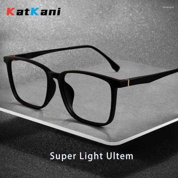 Occhiali da sole cornici katkani retrò retrò occhiali ultra luce grande faccia grande tR90 ottica occhiali da prescrizione in cornice uomini e donne
