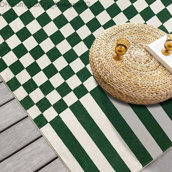 Tapete de estilo nórdico para a sala de estar decoração de checkerboard de quarto de sala