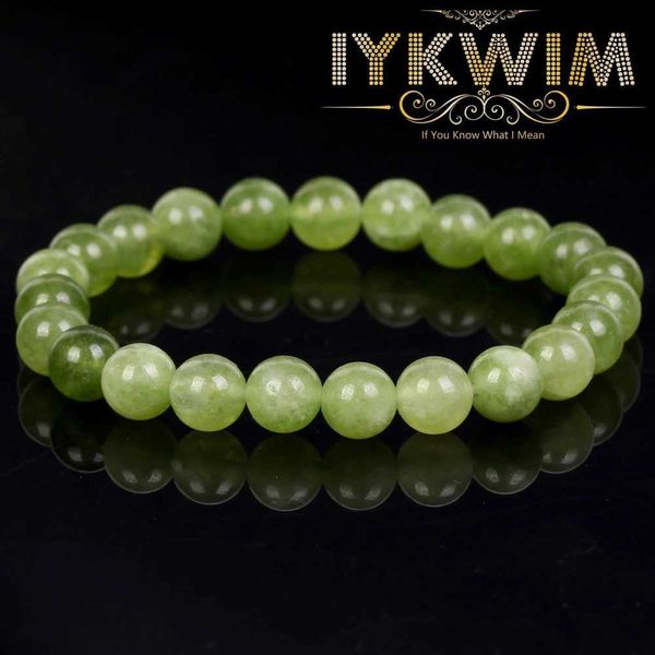 Perlennaturalarmband Peridot Jades Perlen Schmuck Geschenk für Männer Magnetische Gesundheit Schutz Frauen elastischer Faden 6 8 10 mm