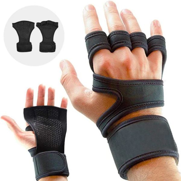 Handschuhe Gewichtsheben Hantelhandschuhe für Männer Frauen Fitness Training Heben von Handschuhen Bodybuilding Gymnastic Handgelenksgurt unterstützt