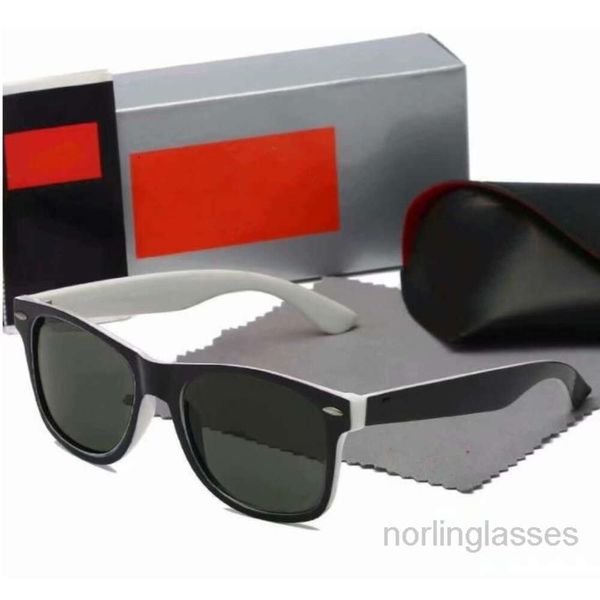 Verbot von Strahlen Rey Dessinger Herren Verbote Wayfarer 54 mm polarisierte Sonnenbrille Damen Schwarze Linsen Sonnenbrille weibliche männliche grüne Rechteck M4HX# S TNJM