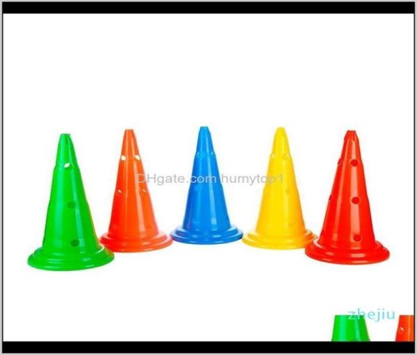 Bolas 6pcslot 30cm Round Bottom Sport Rugby Cone Marker Soccer Mark Marca Marca de futebol Patinação multicolorida 164 W2 PJXRM8082116