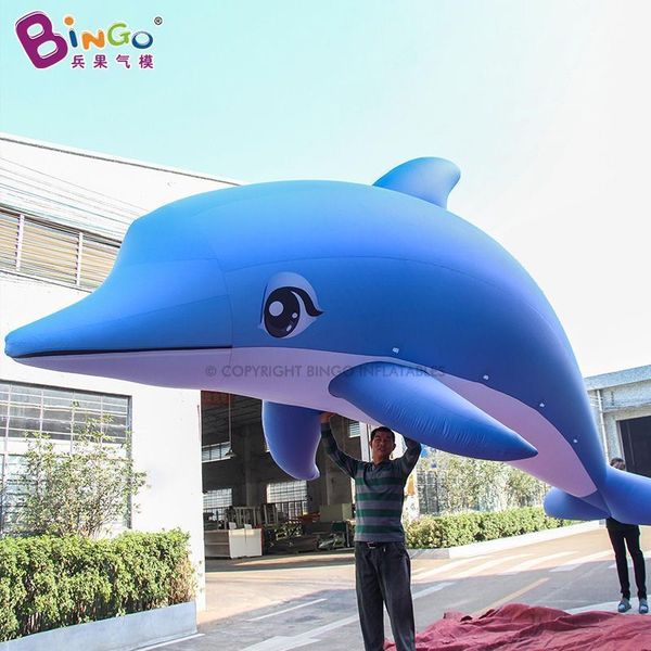6 ml (20 Fuß) Outdoor Carnival Parade Werbung aufblasbare Riesendelphin -Modelle Luftballons Cartoon Tier für Ozean -Themen -Dekoration mit Luftgebläserspielzeug Sportarten