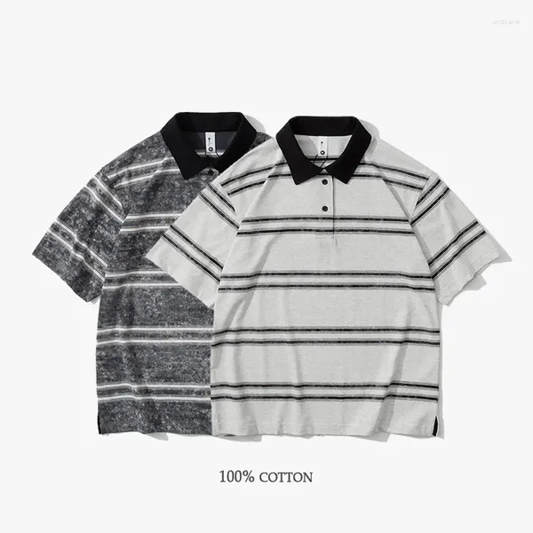 Мужская половая полоса Summer Cityboy Stripe Wax Print Tshirt Men Men Short Redeve Streetwear Vintage негабаритный футболка для футболок с футболками