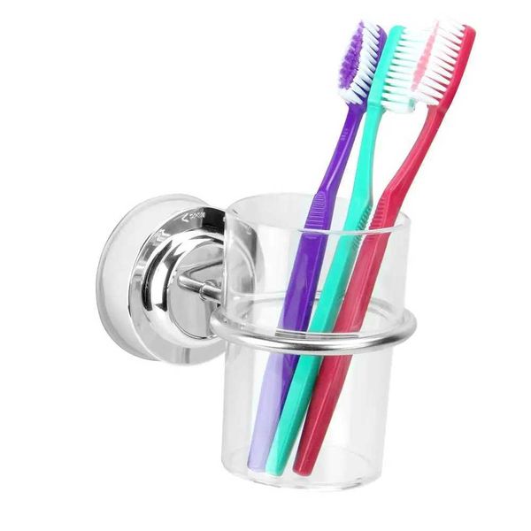 Diş fırçası tutucular Dayanıklı yüksek kaliteli vantuz tutucu diş fırçası tutucu diş fırçası fincan tutucu banyo aksesuarları 240426