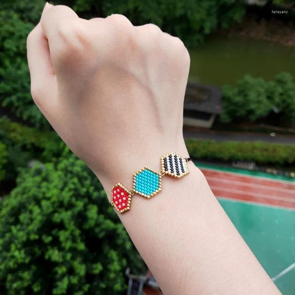 Charm Bracelets Fairywoo Kid Armband Geschenk Geometrischer Glücksbänder Vintage Armbanden USA Stahl Edelstahl schön schön