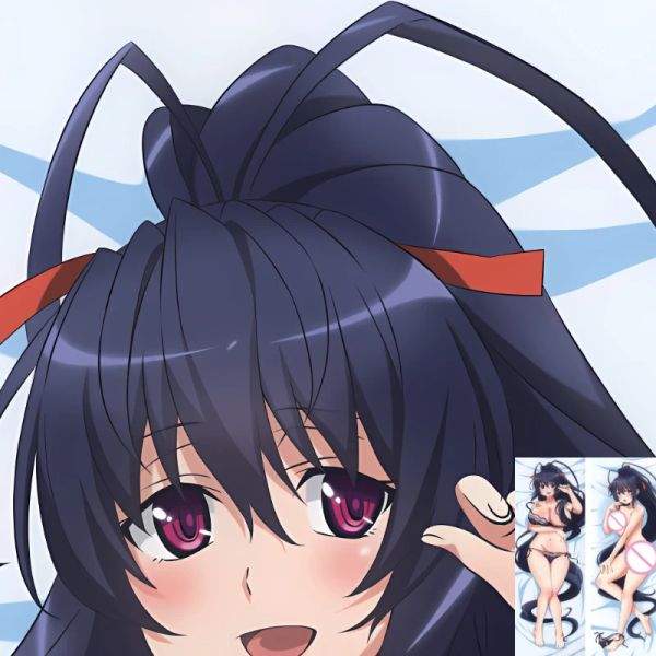 Travesseiro Dakimakura Anime Himejima Akeno Caso de travesseiro Double Side Print abraçando o corpo decorativo de corpo inteiro Dropshipping de capa