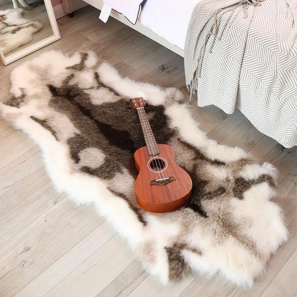 Cuscino Noahas Funga finta tappeto tappeto tappeto sedia peluche di divani di divani imitazione in pelle animale regalo di Natale