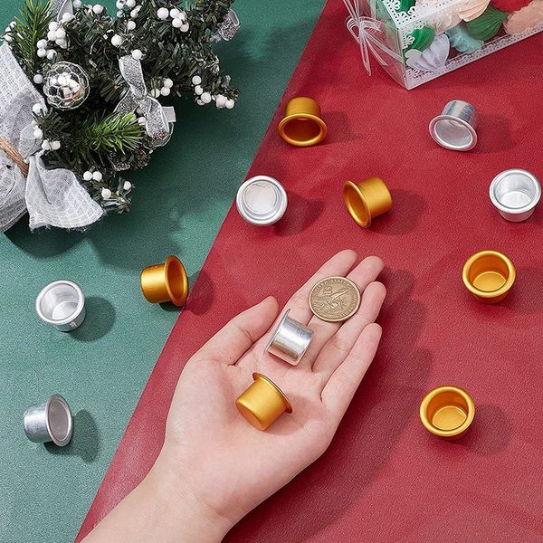 10 pezzi mini round candele coppa oro in argento candelario fai -da -te che prepara il portavoce accessorio in alluminio decorazioni per la casa party part 240410