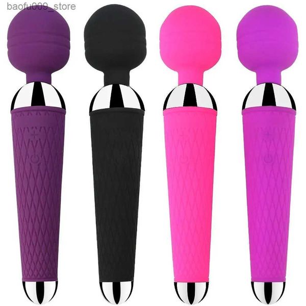 Altri oggetti di bellezza per la salute G-punto G-Peni falsa vibratore Female Wand impermeabile AV vaginale e clitoride Massager 18 Prodotti pornografici adulti Q240426