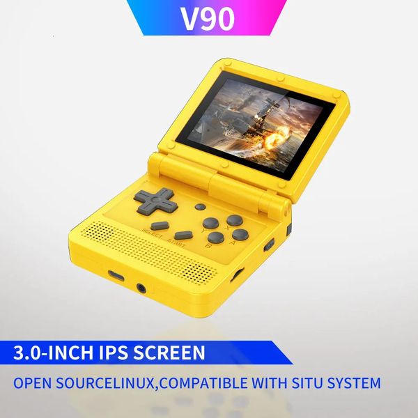 V90 Open Source Handheld Mini Retro Nostalgic Game Console 1020mah Batterie Klassiker GBA Replik 64-Bit IPS HD-Bildschirm 240419