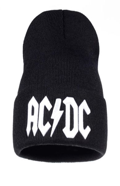 Homens Mulheres Inverno Warm Beanie Hat Rock AC/DC Rock Band Warm Winter Winter Knit