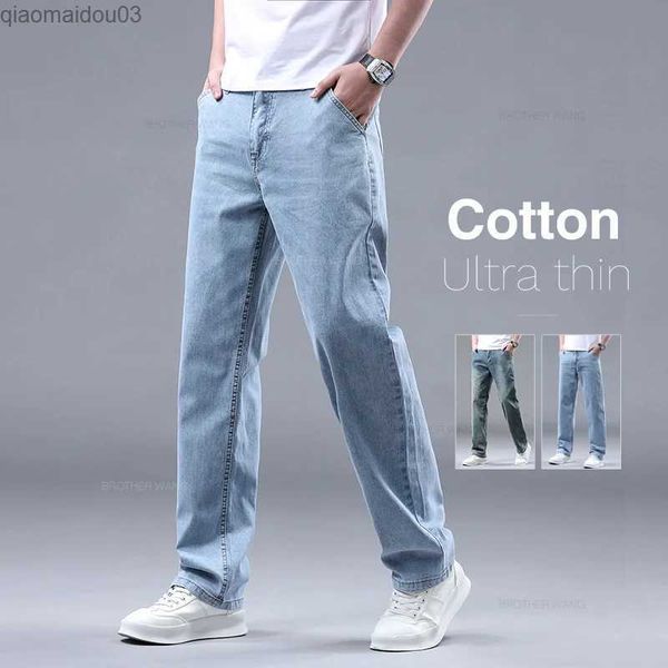 Jeans maschile New Summer 95% Pure Cotton Drive Jans MENS MENS CLASSICA Classico Elastico Tessuto morbido Mano azzurro Mens Scadsl2404