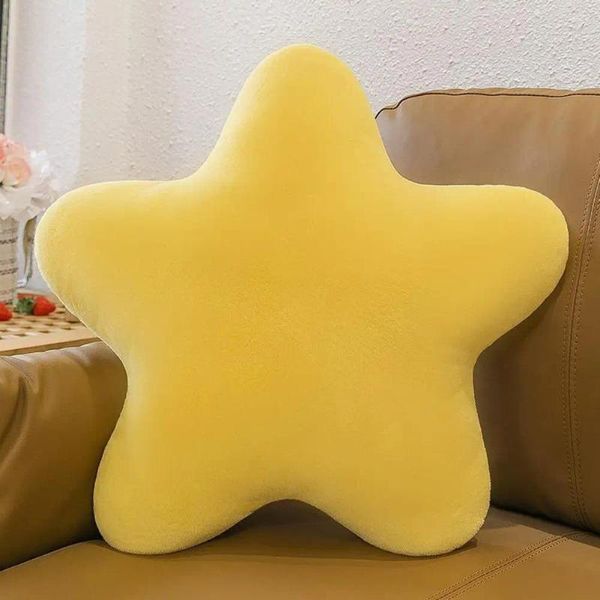 Pillow Star Star macio fofo adormecida sofá sofá decoração de cama de pentagrama PP Algodão estética recheada