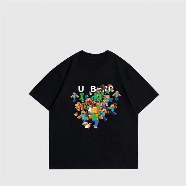 TOP OF POP CARTO: Designers europeus e americanos Camiseta de manga curta pura de algodão para homens e mulheres, camiseta de verão de casal Impresso Summer S-2xl