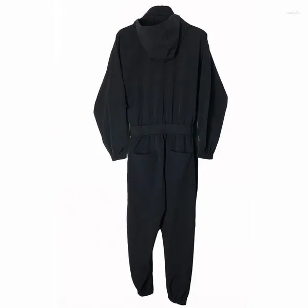 Herrenhose Herbst Frühling mit Kapuze -Jumpsuit Japan Vintage Fracht Overalls Unisex Street Hip Hop Länge Hose ein Stück Set