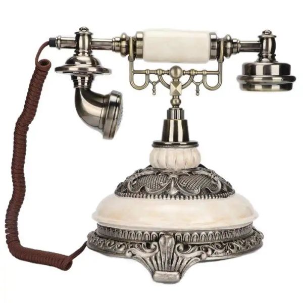 Acessórios Vintage White Telefone European Retro Ratio