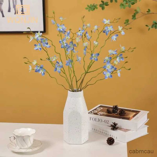 Fiori secchi Fiori artificiali Delfinium 73 cm Branch fiore lungo per il tavolo da casa tavolo decorativo sagoma di seta di seta