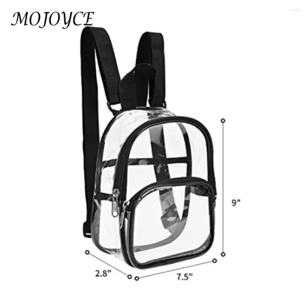 Mochila unissex moda transparente mochilas para mulheres 2024 Estilo preppy casual Senhoras atingem mini -mochilas coloridas