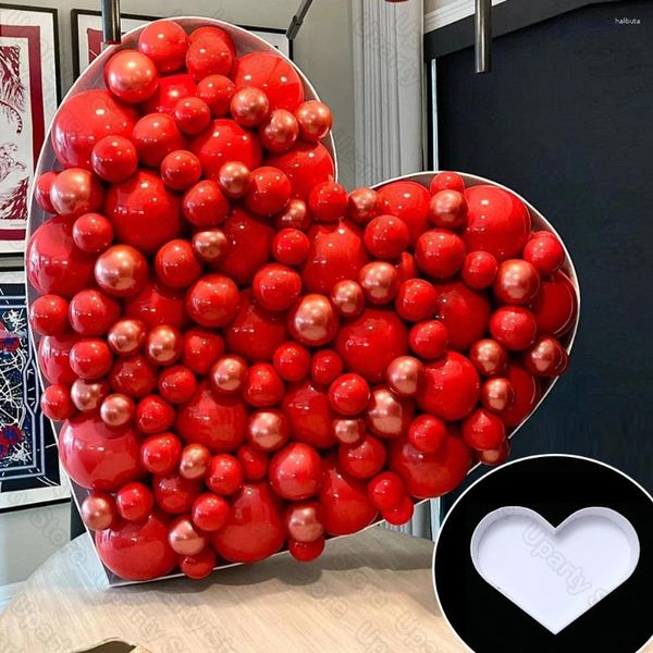 Decoração de festa 56x65cm em forma de coração em forma de mosaico quadro de balão de látex Balloons Board Board Caixa de enchimento para decoração de casamento Supply Supplie