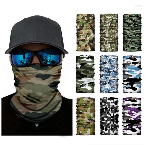 Bandanas Sport Outdoor camuffato Cycling Bandana Bandana Bandana senza cucitura Buffs Guppa di pesca alla fascia per pesca da trekking balaclava Cararfastro per copricapo maschera