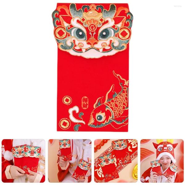 Geschenkverpackung freudiger Tasche für Geld Chinesische Stil rote Paketmuster Spring Festival Leinwand Jahr Segel Tuch