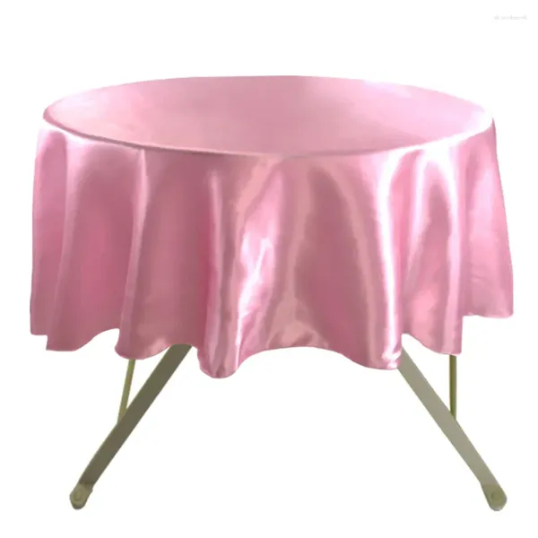 Tala de mesa 10pcs Capas redondas de cetim para decoração de festas de casamento Banquetes de chá de chá de bebê suprimento de casamento