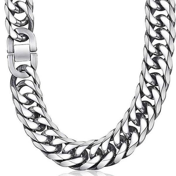 Stränge Herren Halskette Edelstahl Langes Halsketten Hip Hop Cuban Link Herren Halskette Schmuck Herren Accessoires Großhandel 240424