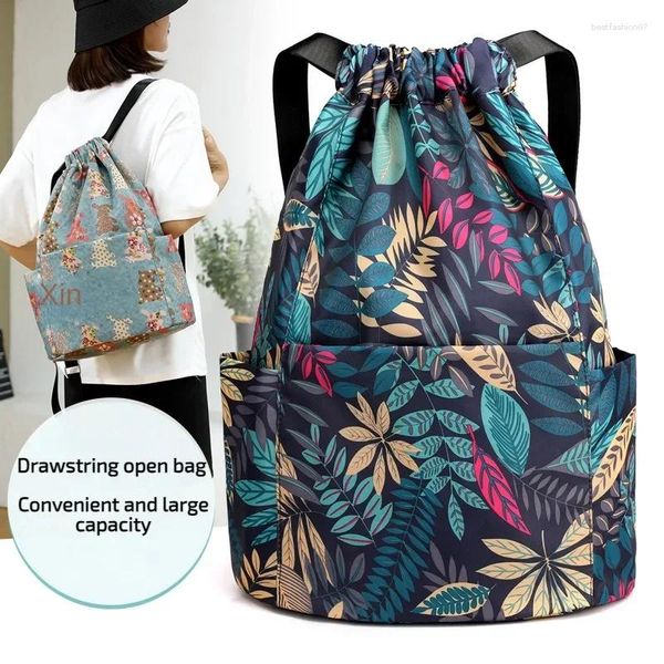 Backpack Fashion Light Nylon Mulheres viajam de alta qualidade Escola de tecido durável