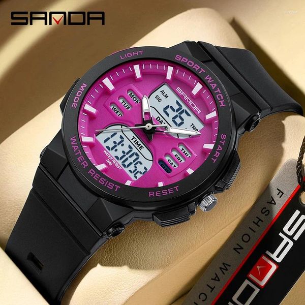 Armbanduhr Sanda Ladies G Style LED Digital Sport Watch Casual Students Frauen Armbanduhr Jungen Mädchen wasserdichte Kinder Quarz Quarz