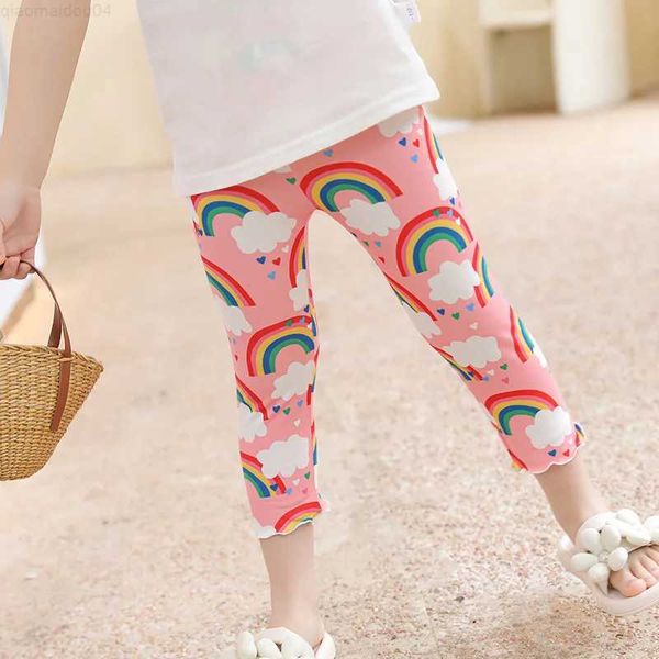 Hose Mädchen geschnittene Hosen 2-6 Sommer Cartoon Baby Girl Cool Capri Hosen dünne Babyhosen Sommerstylel2404