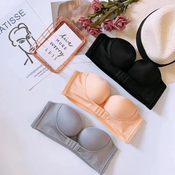 Bras Front Crowur Sexy Up Bra Women Женщины невидимое нижнее белье для женского брусного без бретелек без бретелек.