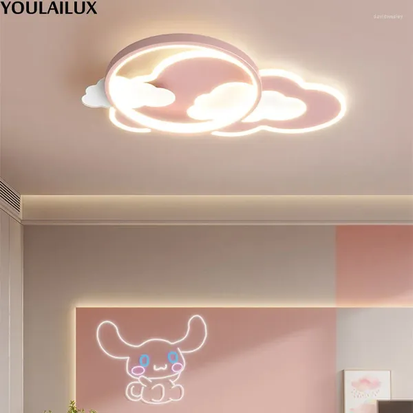 Luzes de teto Lâmpadas LED modernas Quarto infantil Decorativo Branco azul Rosa forma de nuvem interna sala de estar para casa acessórios para casa
