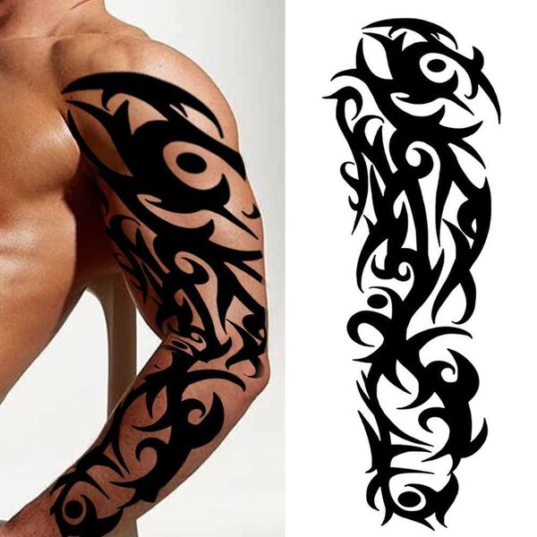 Татуировка переноса цветочного рисунка Временная татуировка наклейка с полной рукой наклейка с 3D водонепроницаемая тату
