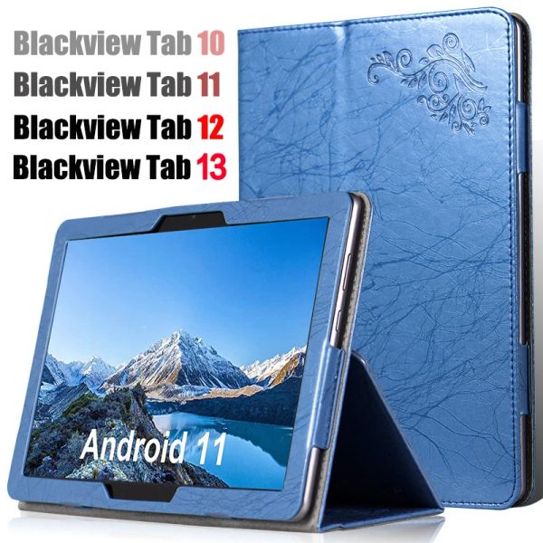 Drives for Blackview Tab 13 12 11 10 Proteção de caixa com capa de flip de capa PU Blackview tablet 10.1 10,36 polegada 2022 2021
