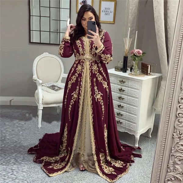Кафтан Элегантная Бери Марокканская вышивка длинные вечерние платья рукава женская вечеринка выпускной вечерин