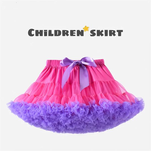Saia de bebê pequena para crianças para crianças Saias de tule curto vestido de bola pufffy ball party fester Skirt Toddler Girl Roupos 240509