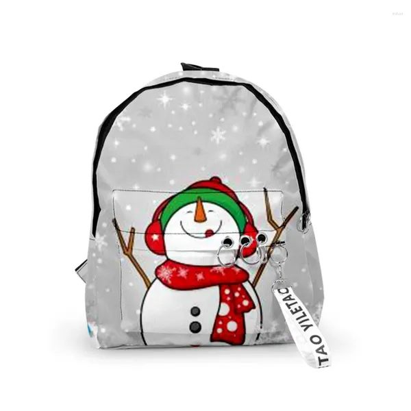 Backpack Cartoon Novelty Christmas Zappacks Boys/Girls Pupil School Borse 3D Stampato Torchia stampato Oxford impermeabile carino piccolo piccolo