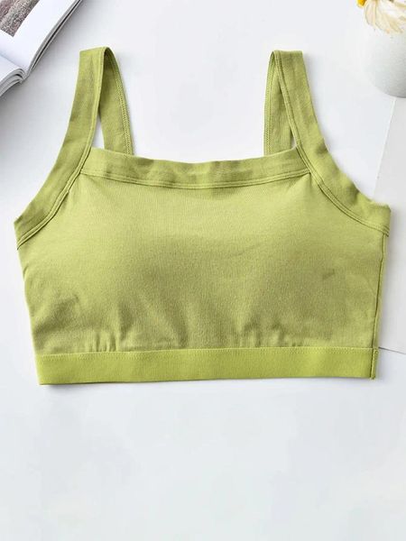 Bras Pure Cotton Band Beauty Back Ladies Underwear Интегрированная фиксированная трубка для груди