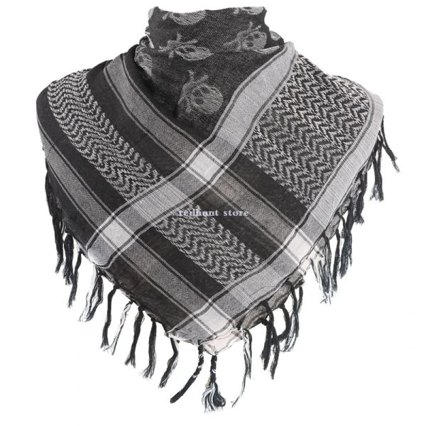 Sciarpe tattiche shemagh tattico deserto sciarpa motivalo arabo keffiyeh avvolgimento della sciarpa per uomini e donne110cmx110cm